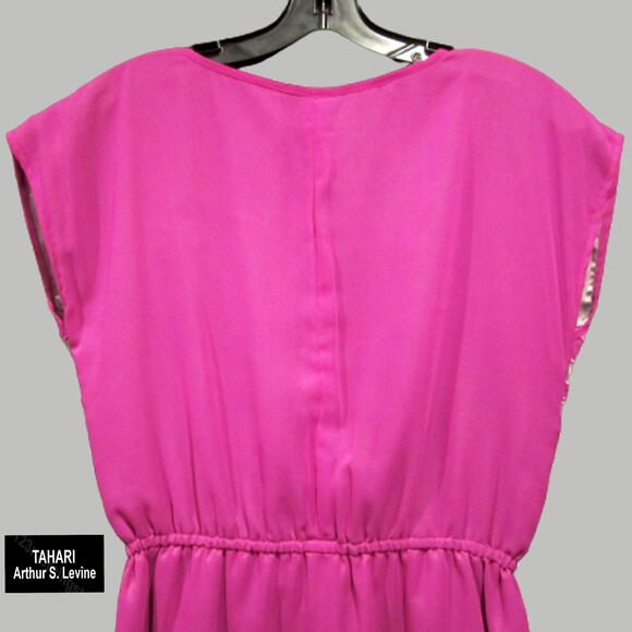 TAHARI ASL NEW Embellished Silver Ribbon Violet Cocktail Sheath Mini Dress — XS - Picture 12 of 13